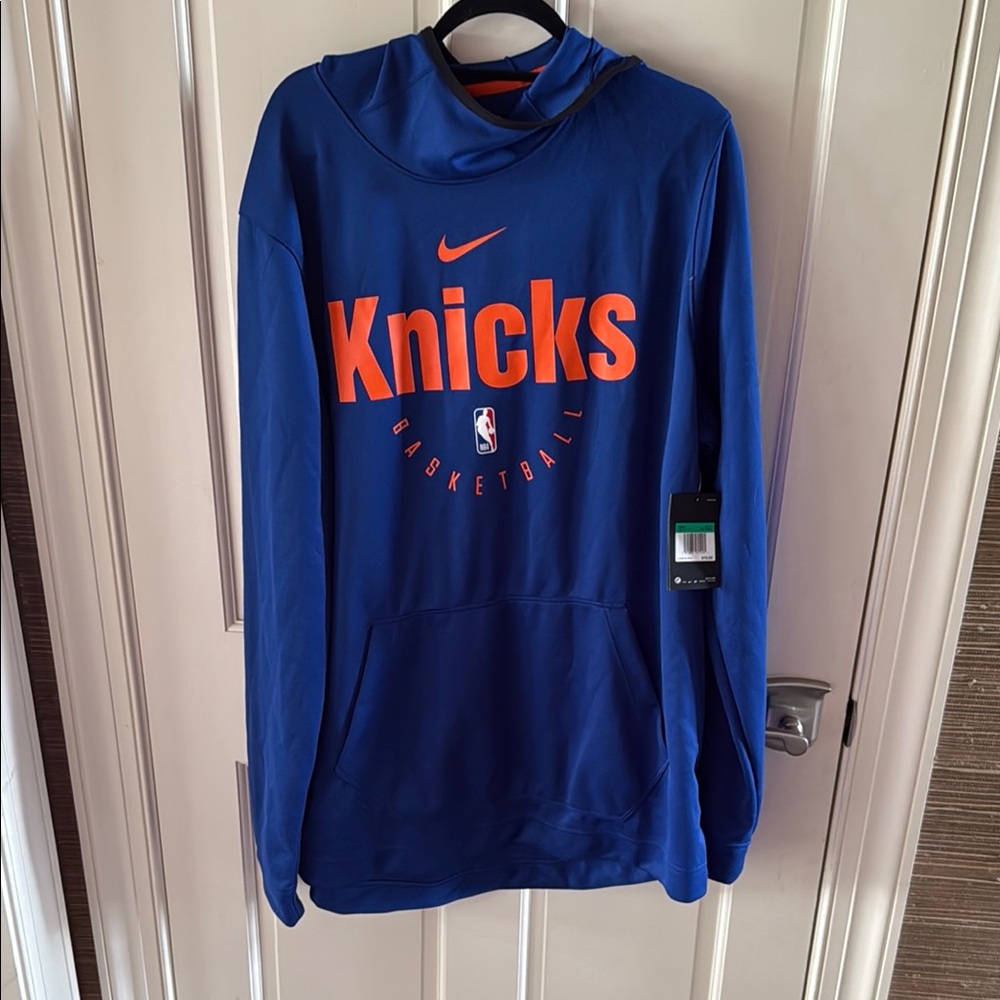 Nike Blue Knicks Basketball Hoodie